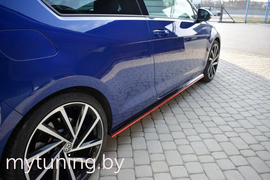 Сплиттеры накладок на пороги для VOLKSWAGEN Golf VII R / R-Line рестайлинг (17-20)