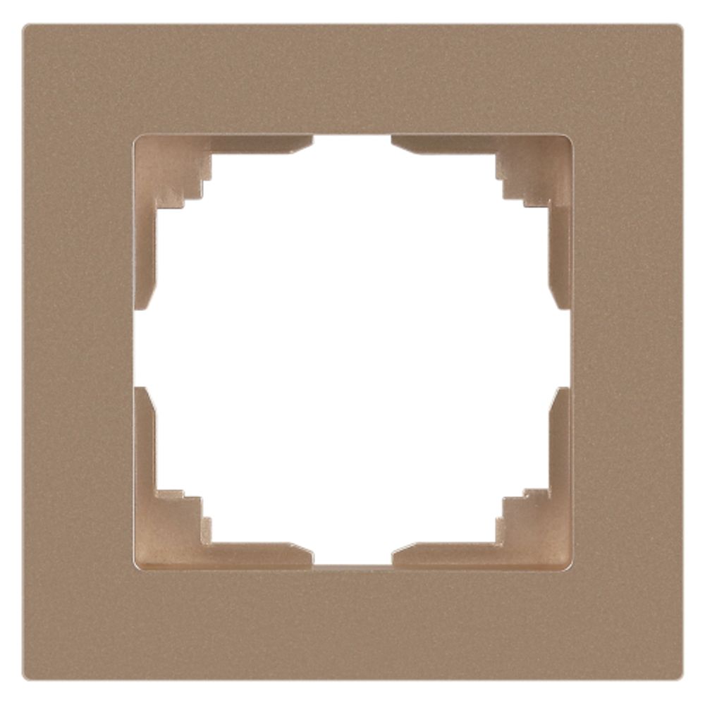 Рамка для розеток и выключателей Intro Accent 6-501-04 на 1 пост, СУ, шампань