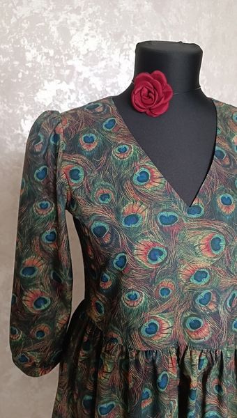 ПЕРО ПАВЛИНА, 100% хлопок Handmade Fabrics 7