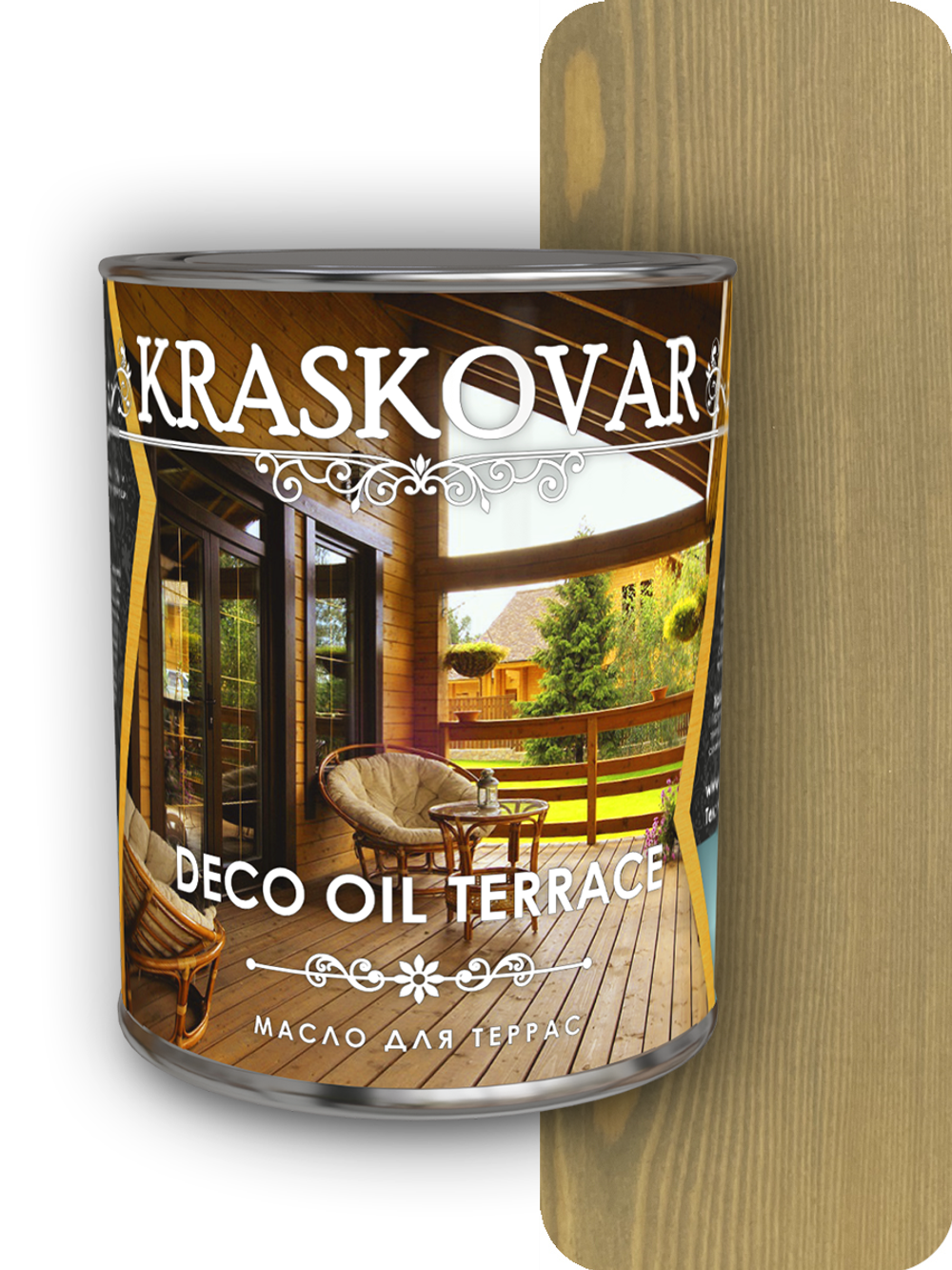 Масло для террас Kraskovar Deco Oil Terrace серый