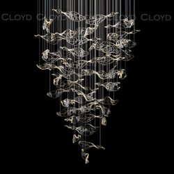 Декоративная композиция Cloyd AERIA 1715 S60 / Ø80 см - с потолочной чашей - белый (арт.60019)