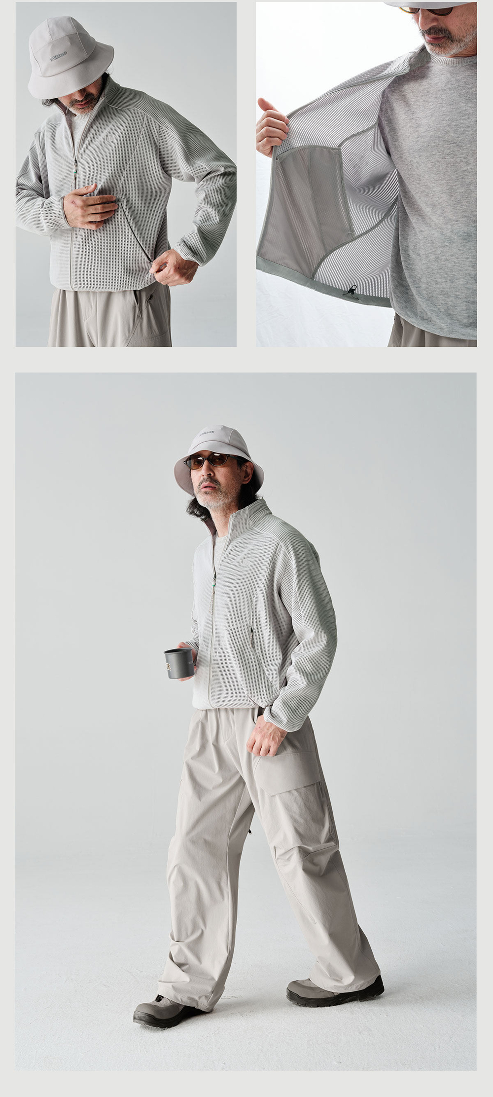 Свитшот Nothomme BlueMonte Waffle серый