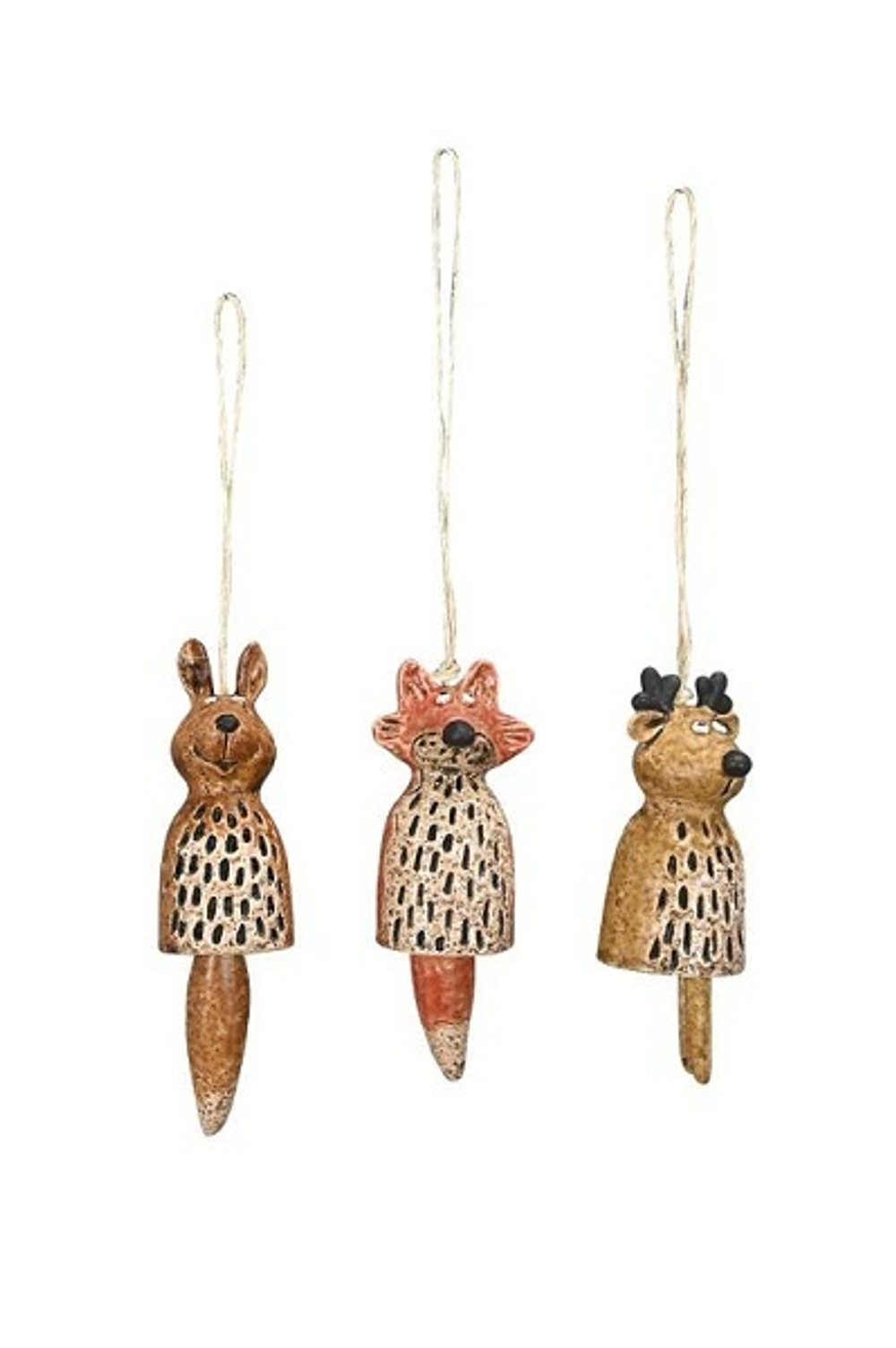 Декор подвес "Колокольчик-Белка/Лиса/Лось" в ассор 4,5x5x15,5/5,5x5x15,5/5x5,5x14,5см