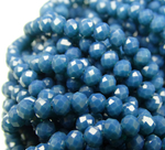 БН020НН23 Хрустальные бусины "рондель", морская волна непрозрозрачный, 2х3 мм, кол-во: 95-100 шт.