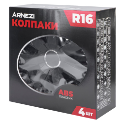 Колпаки R16 Sirius 4шт (черно-матовые) ABS-пластик ARNEZI A0702043