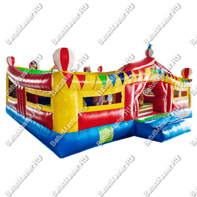 Детский надувной батут "Весёлые циркачи" 6*6*2,8 м