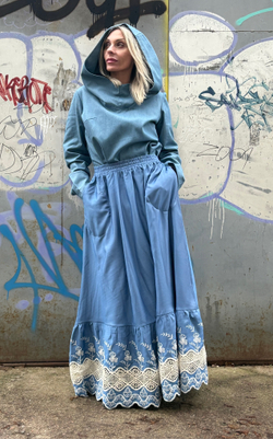 Платье Assassin /джинс голубой