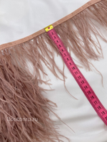 Перо цвета кофе с молоком