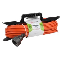 Удлинитель силовой ЭРА UFx-1e-3x1.5-30m на рамке c заземлением 1 розетка 30м ПВС 3x1.5мм2 | Силовые удлинители