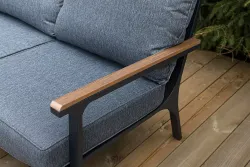 "Крокус" лаунж-зона 5-местная из алюминия, цвет темно-серый