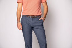 Брюки мужские молодёжные стильные полуклассика кэжуал в мелкую клетку клетчатые зимние осенние весенние демисезонные синие серые 52 XL 2XL XXL размер 170 176 182 188