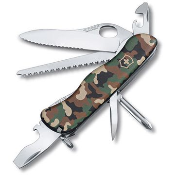 Нож перочинный VICTORINOX Trailmaster One Hand, 111 мм, 12 функций, с фиксатором лезвия, камуфляж