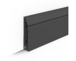 Плинтус ПВХ Идеал Дюра фигурный 093 Графит 80х16х2200 мм