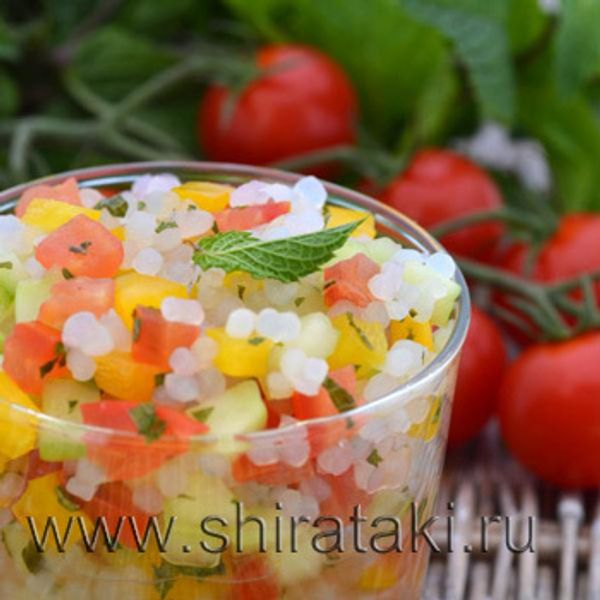 Вегетарианский салат c рисом ширатаки