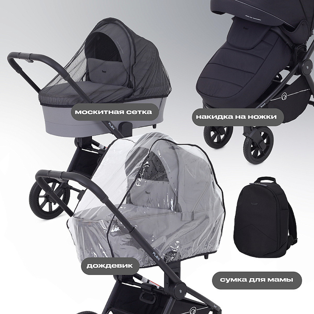 Детская коляска Rant Flex 2 в 1 RA076 Black