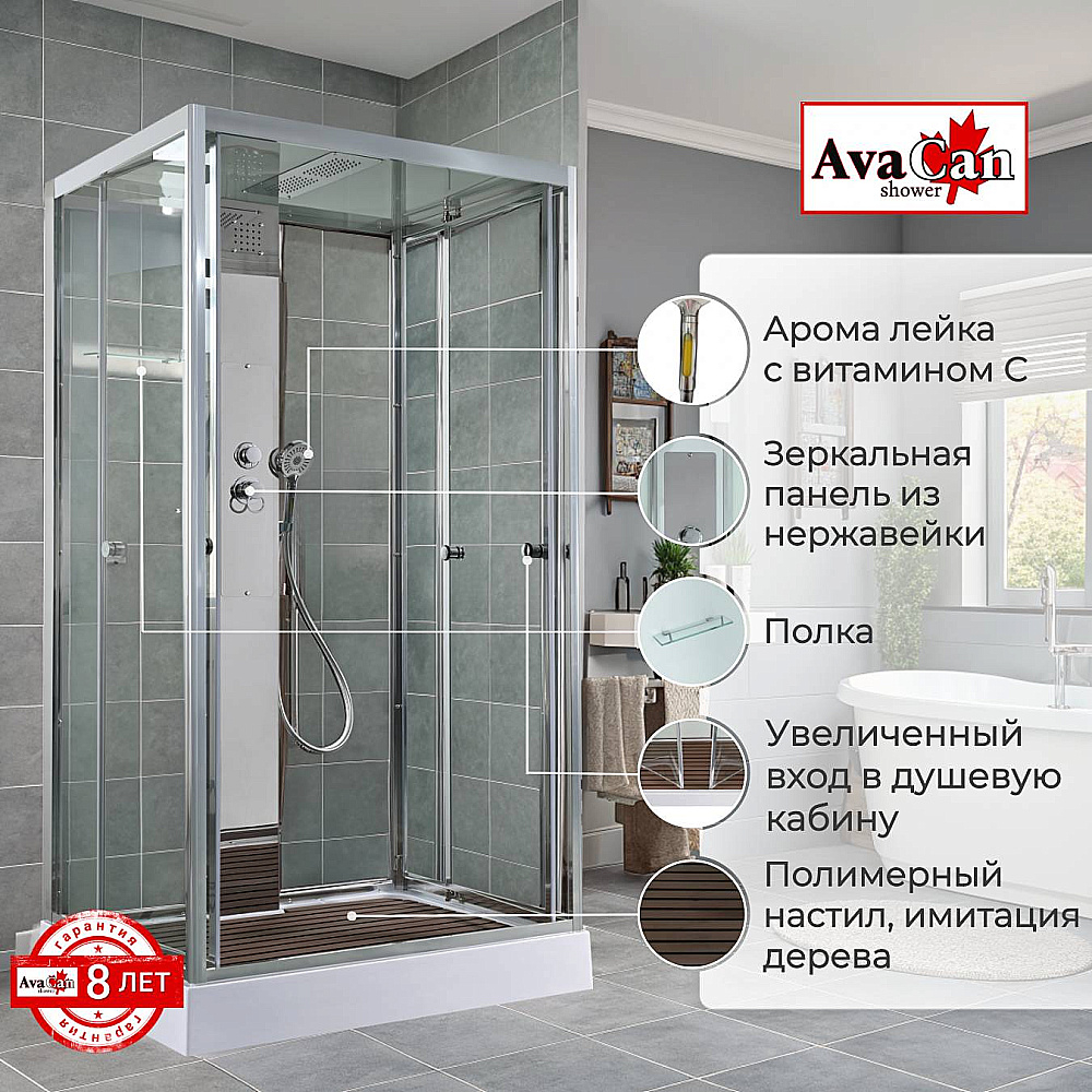 Душевая кабина AvaCan Z Серия Z1912 120х90