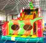 Батут-горка "Дракон 3" с шипами, 11*6*8,5 м