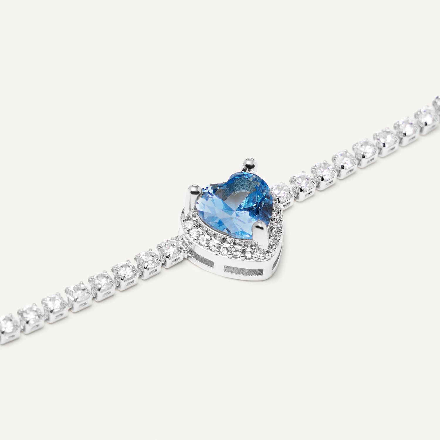 Браслет Daintith Blue Heart Bracelet - Silver