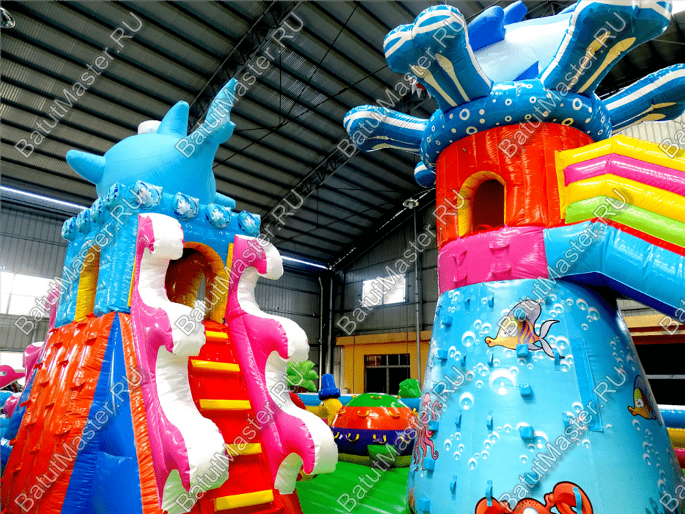 Коммерческий надувной батут "На морском дне" 14*7*6 м