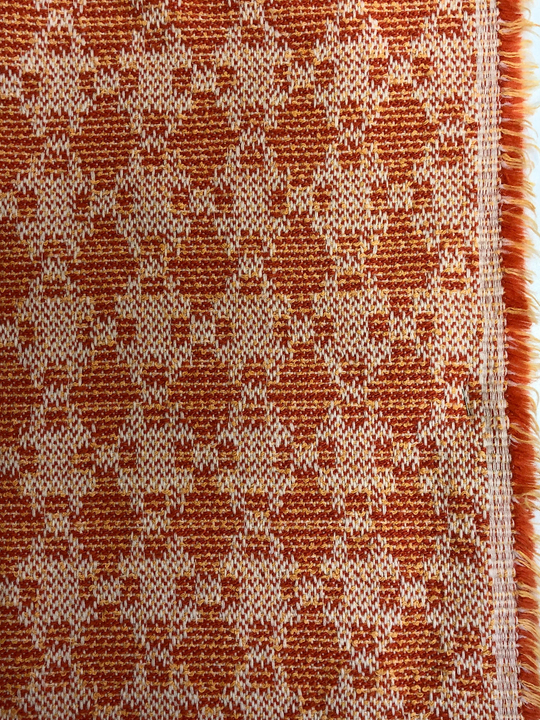 Твид шанель, оранж/молочн CF#106