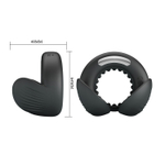 Черное эрекционное виброкольцо Quentin (Цвет: черный)