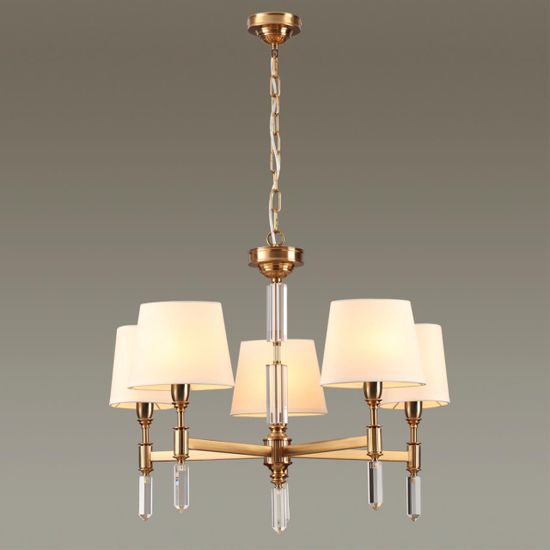 4894/5 MODERN ODL_EX22 207 бронзовый/белый/ткань Люстра E14 5*40W LONDON
