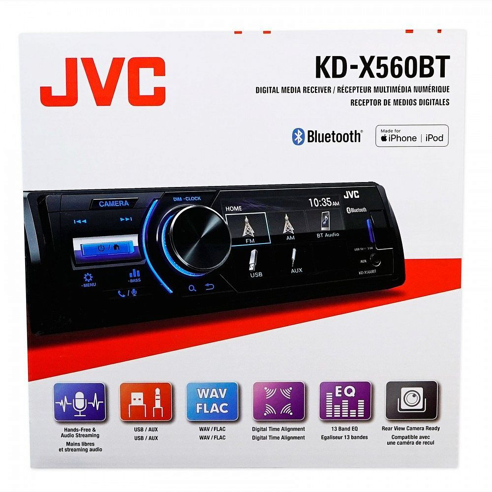 Автомагнитола 1DIN JVC KD-X560bt