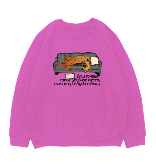 Свитшот "Сначала сгони собаку"