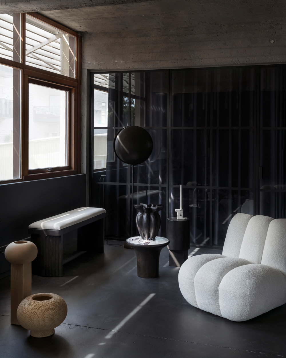 Скамья 101 Copenhagen Arc Bench, Coffee с подушкой Arc Bench Cushion, Linen