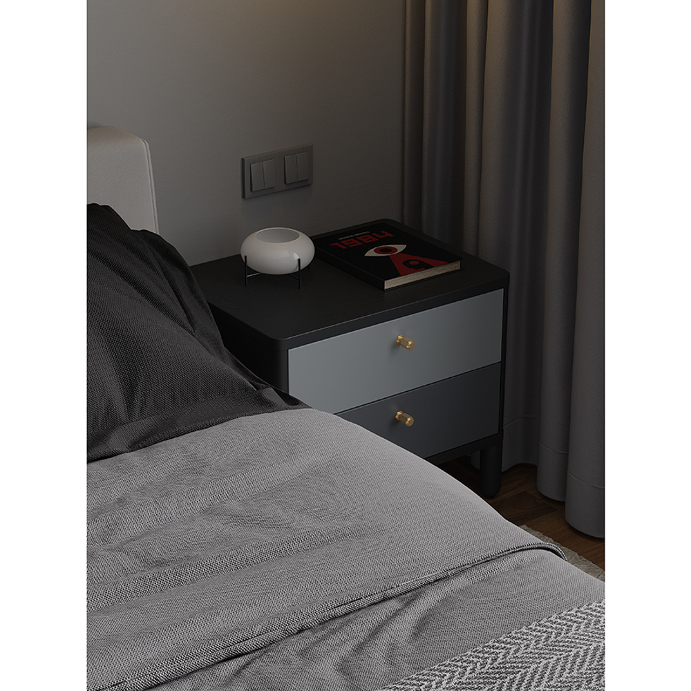 Тумба прикроватная saga, hordur, 55х40х50 см, черная