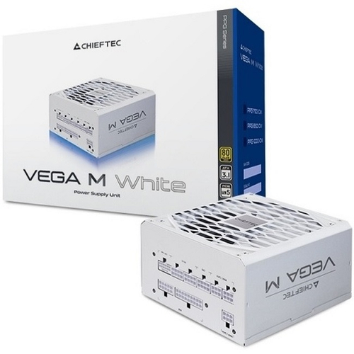 Блок питания Chieftec 750W Vega M White, модульный, 16 Pin PCIe 5.0, 80 PLUS Gold (PPG-750-CW)