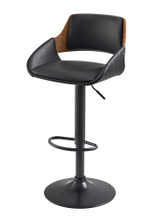 Стул барный JY3143X-L черный/орех/черный