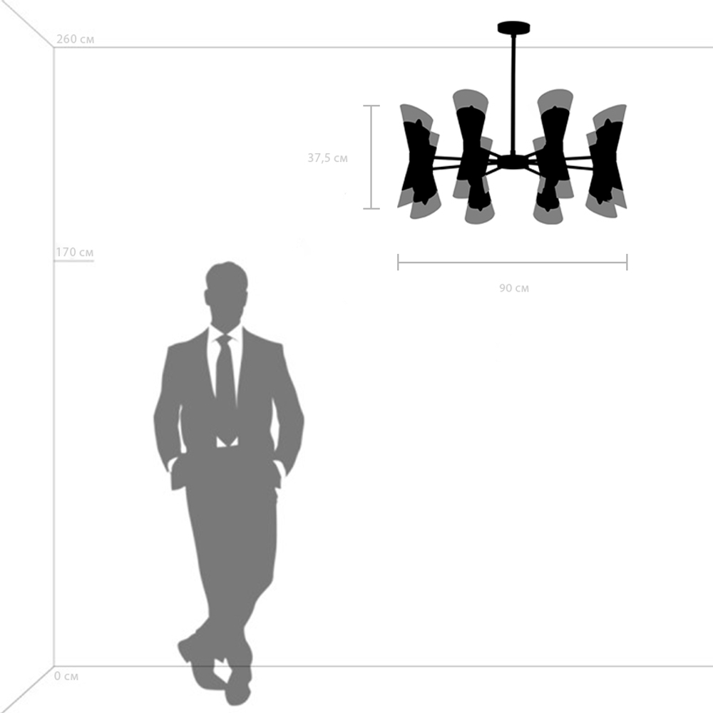 817162 Люстра STRATO 16х40W E14 ЗОЛОТО