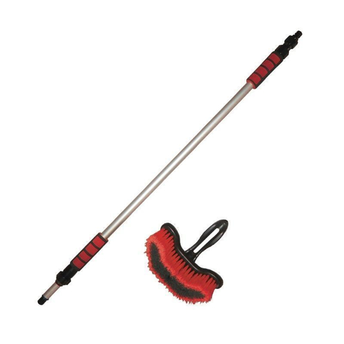 Щетка для мытья телескопическая на шланг 100-170 см расщепл. с краном AVS BH-0245