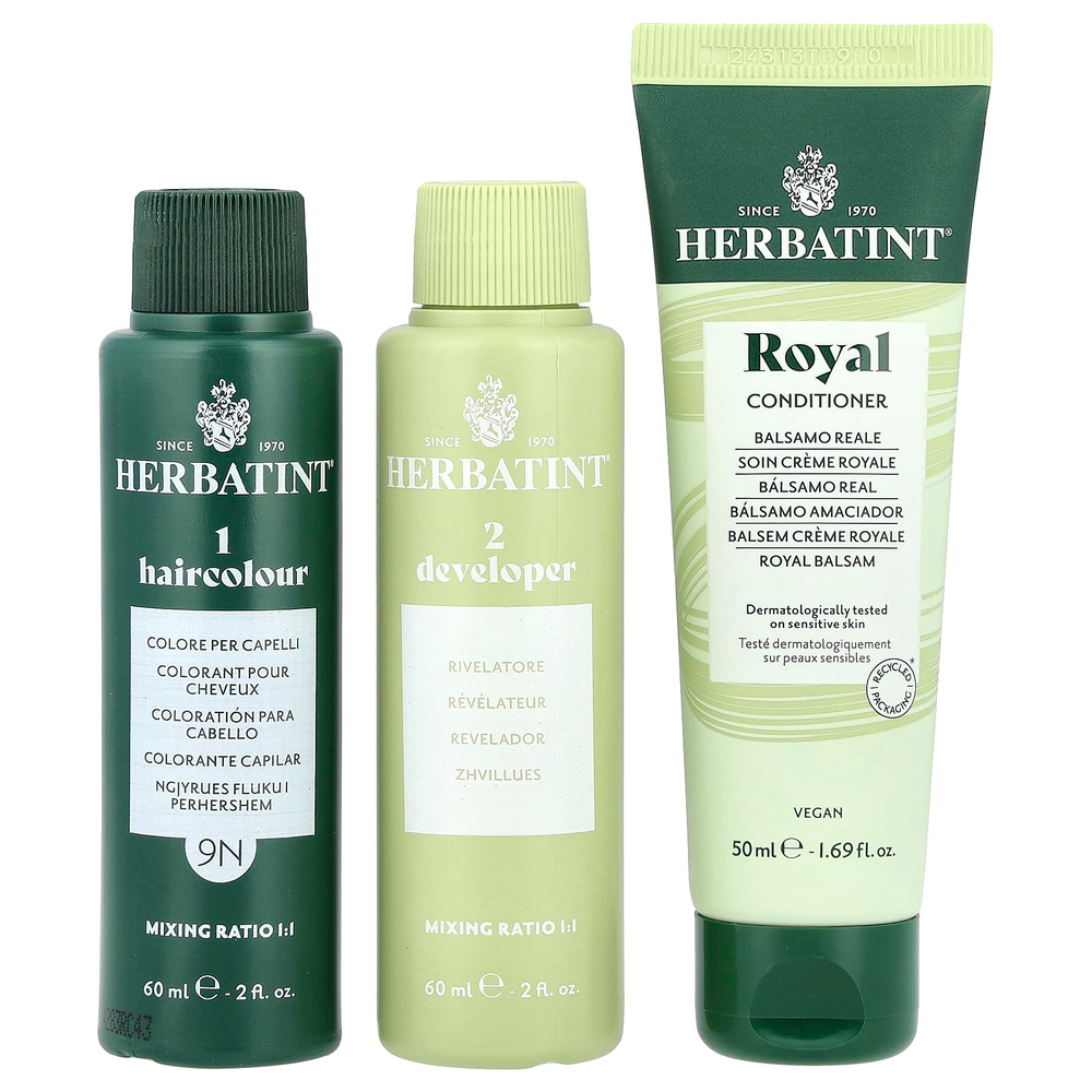 Herbatint, стойкая гель-краска для волос, 9N, медовый блонд, 135 мл (4,56 жидк. унции)