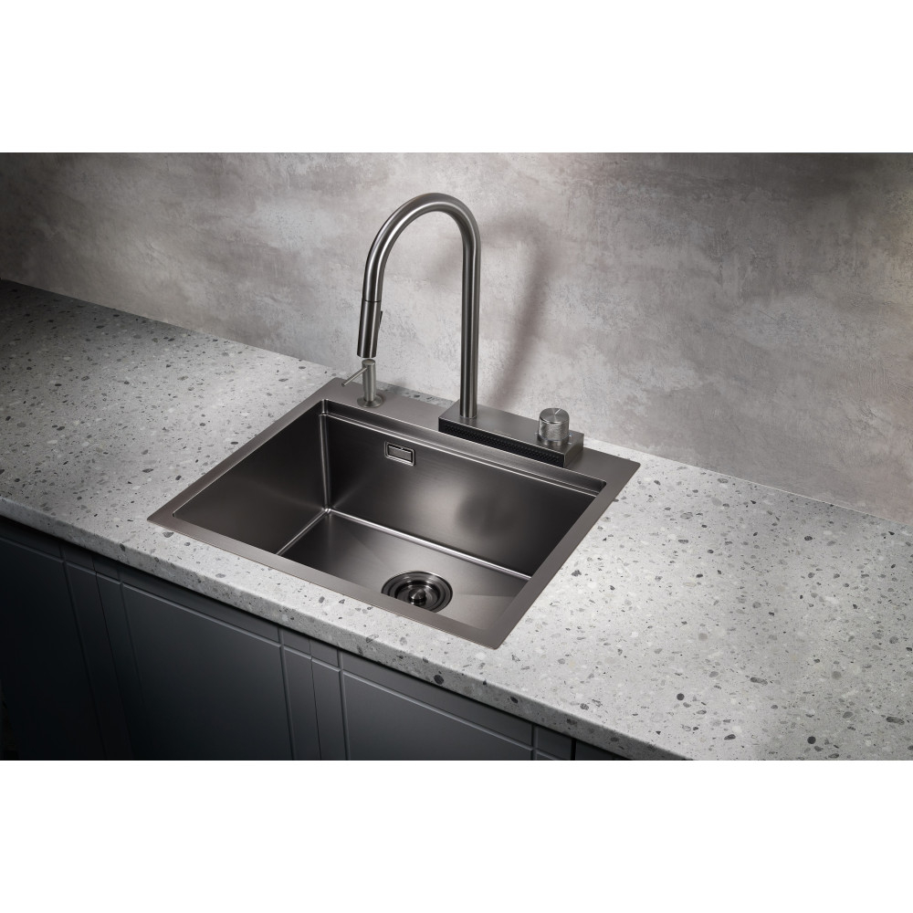 Мойка для кухни Milacio Denia 57 Steel MC.77409 сталь воронёная