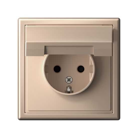 Розетка ArtGallery 16А IP20 с заземл. защ. шторки с крышкой механизм песочн. SE GAL001246