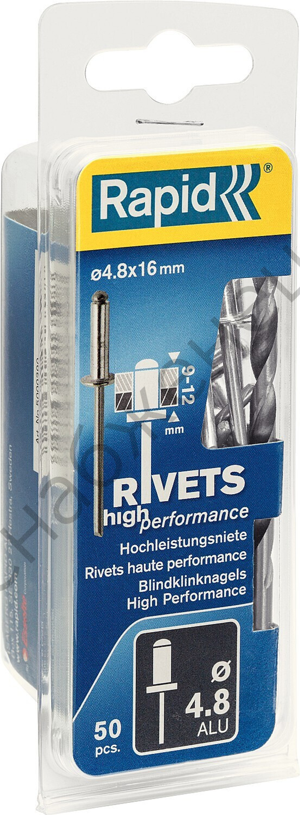 RAPID 4.8х16 мм, 50 шт, Алюминиевая заклепка (5000390)
