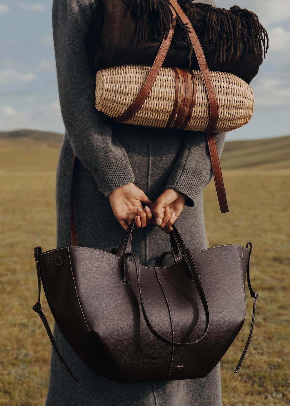 Сумка Polene Cyme EDITION TEXTURED EBONY