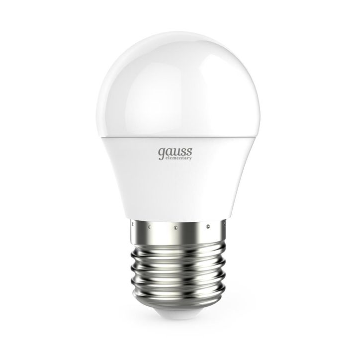 Лампа светодиодная Gauss E27 6W 3000K матовая 53216