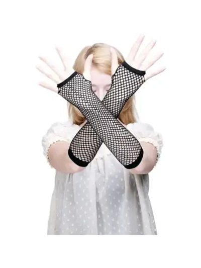 Перчатки в сетку для девочек с длинным рукавом