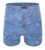 Хлопковые трусы-боксеры свободного кроя с фантазийным принтом (Размер: XL) (Цвет: серый)