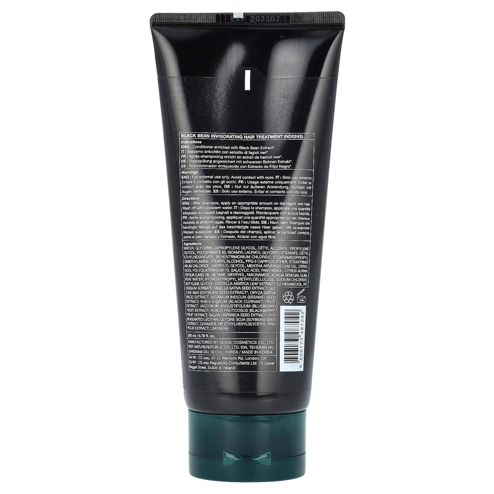 Nature Republic, черная фасоль, бодрящее средство для волос, 200 мл (6,76 жидк. унции)