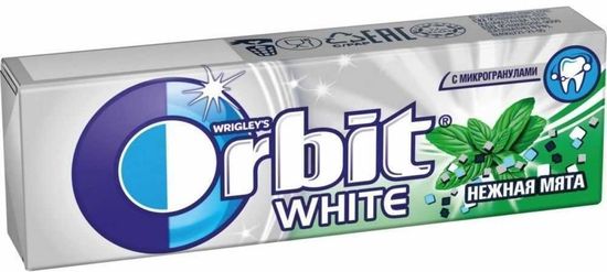 Жевательная резинка Orbit White "Нежная мята" без сахара