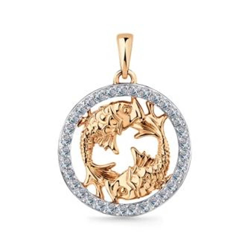 Подвеска из золота с фианитами