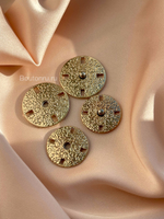 Кнопка С Жатым Эффектом Золото