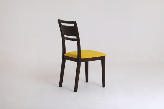 Стул Стенли (бук/тон 344 темный бук/ткань Prima yellow)
