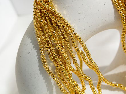 Нить бусин для украшений 3,5х3мм (ювелирное стекло)