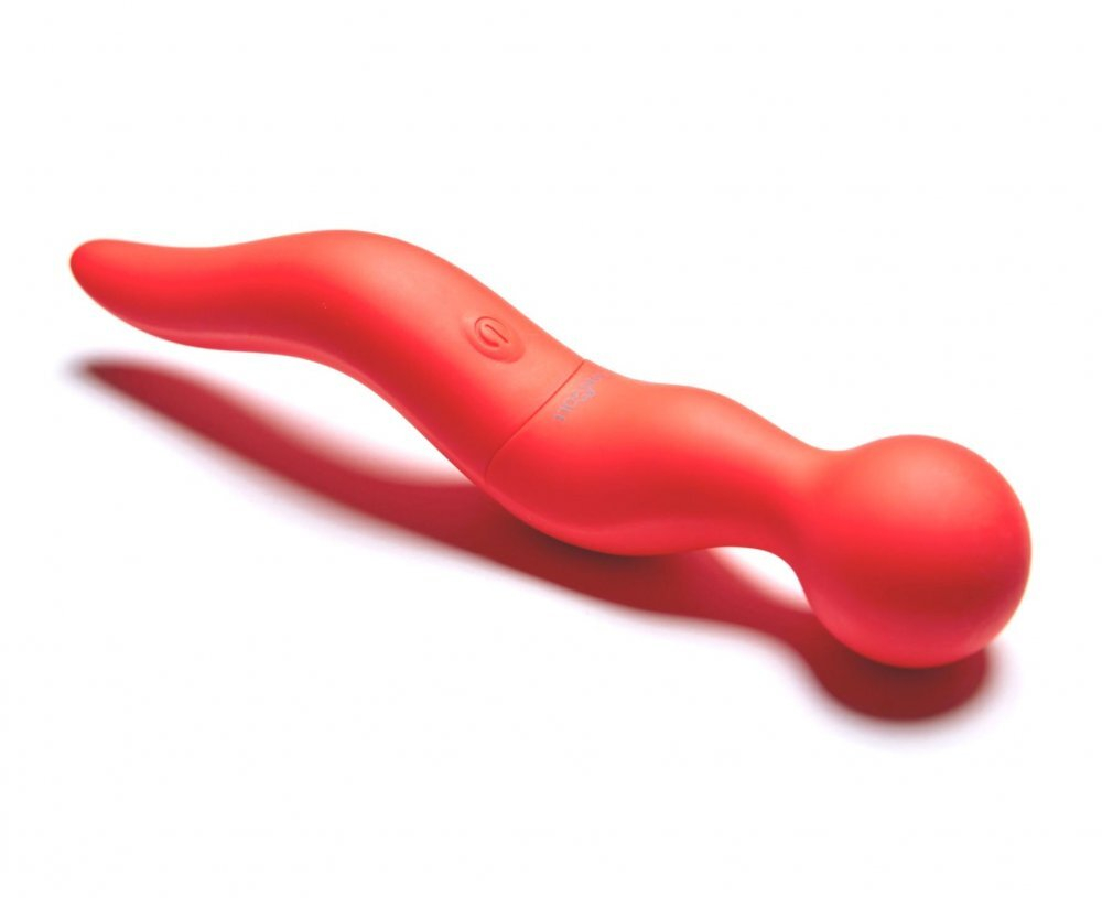 Вибромассажер Cassi перезаряжаемый красный 21 см