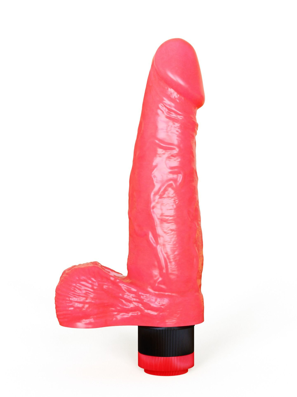Розовый вибратор в форме розового фаллоса - 16,5 см. (Цвет: розовый)